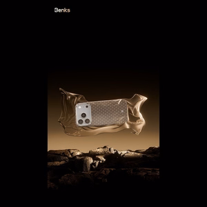 Mėlynas „Benks Magnetic Armor Air Armor Grid 600D“ kevlaro dėklas su metaliniu rėmeliu (C.K.FL.AP.BE.0072), skirtas iPhone 18 Pro / iPhone 17 Pro