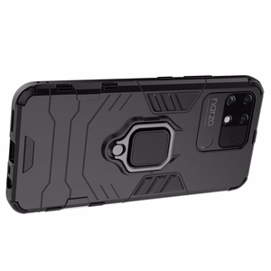 Ring Armor tvirtas hibridinis dėklas su magnetiniu laikikliu Realme Narzo 50A Juodas