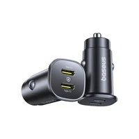 Automobilinis įkroviklis Baseus GoTrip 2xUSB-C 30W juodas C00072300123-01