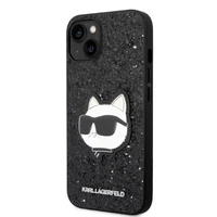 Karl Lagerfeld KLHCP14MG2CPK iPhone 14 Plus 6.7" kietasis dėklas juodas/juodas Blizgus Choupette Patch