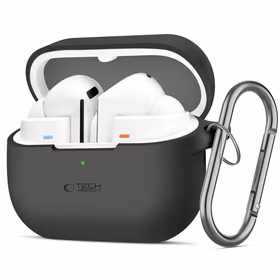 Tech-Protect silikoninis kablio dėklas Samsung Galaxy Buds 3 / 3 Pro - juodas