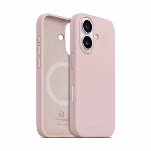 Crong Color Cover Magnetic MagSafe dėklas, skirtas iPhone 16, smėlio rausvas