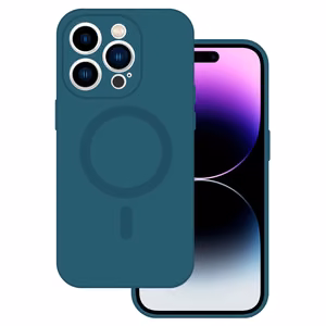 TEL PROTECT magnetinis silikoninis dėklas telefonui Iphone 15 mėlynas