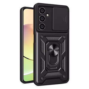 Dėklas telefonui Samsung M54 su fotoaparato dangteliu - juodas