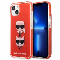 Karl Lagerfeld Karl & Choupette Head dėklas telefonui iPhone 13 mini - raudonas