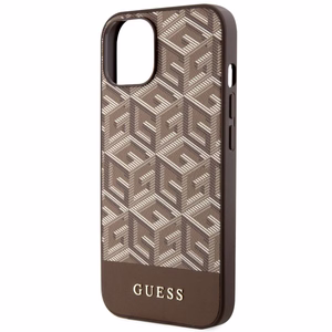 Guess GUHMP14MHGCFSEW iPhone 14 Plus 6.7" rudas/rudas kietas dėklas GCube Stripes MagSafe