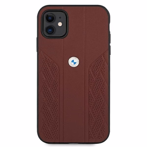 BMW odinis perforuotas dėklas telefonui iPhone 11 / Xr - raudonas