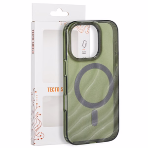 „Tecto Shield Desert Mag“ dėklas, skirtas iPhone 16 Pro 6,3", tamsiai alyvuogių spalvos