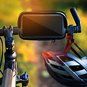 Bike holder waterproof with zip and hood ( 5,5" - 6,3" ) black