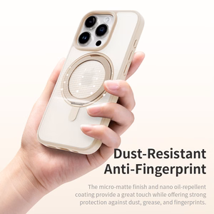Rock Rotating Stand Soft Touch Series Magnetinis Iphone 16 Pro auksinis