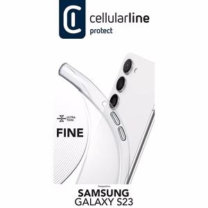 Cellularline Fine dėklas, skirtas Samsung Galaxy S23, skaidrus