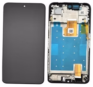 Ekranas Huawei Honor 400 Smart 5G su lietimui jautriu stikliuku ir rėmeliu Black originalus (service pack)