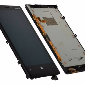LCD ekranas Microsoft (Nokia) Lumia 920 su jutikliniu ekranu ir rėmeliu juodas originalus (naudotas, B klasė)