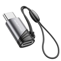Borofone Adapter BV20 - Lightning female to Type C male - black
