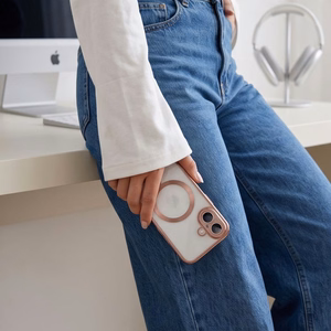 Tech-Protect MagFlex dėklas, skirtas iPhone 17, skaidrus rožinis
