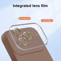 Minkštas silikoninis dėklas objektyvui Iphone 14 Pro ruda