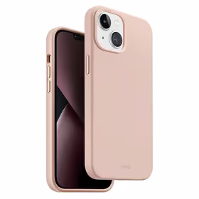 Uniq Lino dėklas telefonui iPhone 14 - rožinė