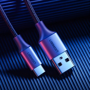 Ugreen US288 60125 USB-A / USB-C QC 3.0 3A 0.5m laidas - pilkas