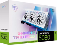 MSI GAMING GEFORCE RTX 5080 16G TRIO OC WHITE vaizdo plokštė NVIDIA 16 GB GDDR7