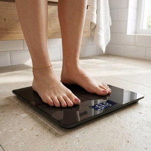 Bathroom scale ADLER AD 8194s STRIPES rechargeable USB-C Black