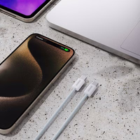 Dudao L6C USB-C - USB-C PD 30W kabelis 2m - šviesiai mėlynas