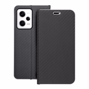LUNA Book Carbon dėklas telefonui XIAOMI Redmi Note 12 Pro 5G juodas