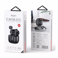 YESIDO EARPHONES TWS22 LED BT5.3 juodas