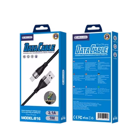 JELLICO laidas B16 Micro USB 3.1A 1M Juodas