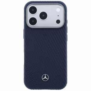 Mercedes odinis MagSafe dėklas iPhone 17 Pro Max medžio efektas - tamsiai mėlynas