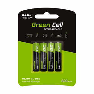 Green Cell GR04 buitinė įkraunama AAA baterija, nikelio-metalo hidridas (NiMH)
