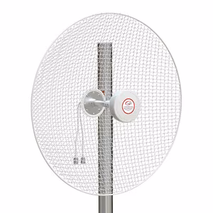 HiSmart 5G / LTE / CBRS 2×2 MIMO parabolinė antena, 1,7–4,2 GHz, 20 + 22 dBi