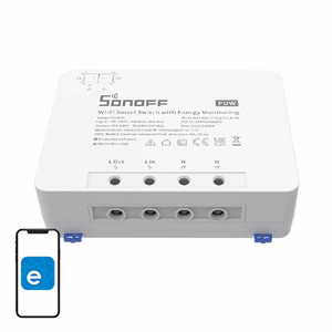 SONOFF PowR3 išmanusis 1 kanalo jungiklis Wi-Fi su elektros sąnaudų apskaita