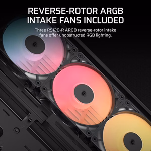 Corsair 4500X RS-R ARGB grūdintas stiklas vidutinio bokštelio korpusas, juodas