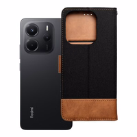 Dėklas telefonui JEANS Book skirtas Xiaomi Redmi Note 14 4G (GLOBAL - 163,25mm x 76,55mm x 8,16mm) - juodas
