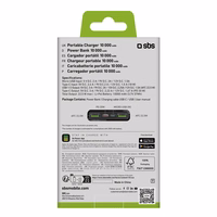 Išorinė baterija SBS TTBB10000FASTPD20K 10000 mAh 20W su Power Delivery - juoda
