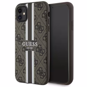 Guess GUHMN61P4RPSW iPhone 11 / Xr rudas/rudas kietas dėklas 4G Printed Stripes MagSafe