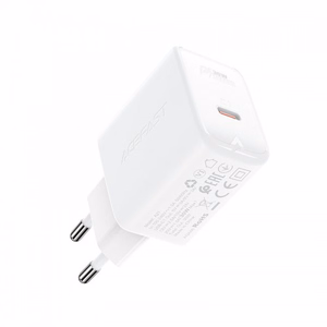 Įkroviklis Acefast A21 30W GaN USB-C baltas