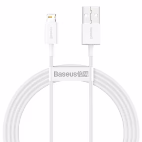 USB kabelis Baseus Superior iš USB į Lightning 2.4A 1.5m baltas CALYS-B02