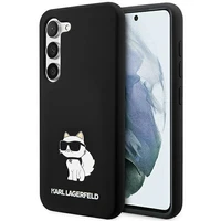 Karl Lagerfeld silikoninis Choupette dėklas telefonui Samsung Galaxy S24+ - juodas