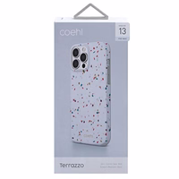 Uniq Coehl Terrazzo dėklas telefonui iPhone 13 Pro Max - balta