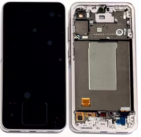 Ekranas Samsung A566 A56 5G su lietimui jautriu stikliuku ir rėmeliu Awesome Graphite originalus (assembled service pack)