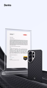 Benks Magnetic Armor Pro Armor Grid Kevlar Dėklas Metal Frame 600D (H050) for Samsung Galaxy S26 Ultra juodas