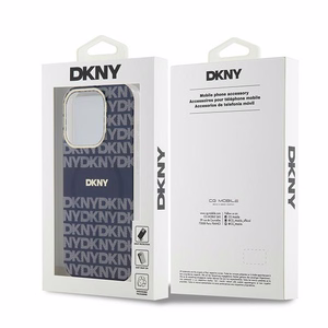 DKNY IML mono ir dryžuotas magnetinis dėklas telefonui iPhone 15 Pro – mėlynas