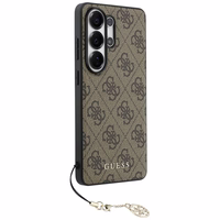 GUESS dėklas for SAMSUNG S26 Ultra GUHMS26LGF4GBR (PU 4G Classic Logo with Charm) rudas