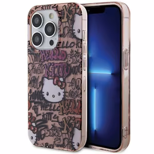 Hello Kitty IML Tags Graffiti чехол для iPhone 15 Pro Max - розовый