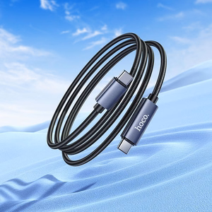 Kabelis USB C į USB C Hoco 3A 60W su skaitmenine indikacija 1 m X112 juodas