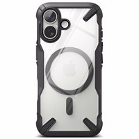 "Ringke Fusion X" magnetinis "MagSafe" dėklas "iPhone 17" - juodas