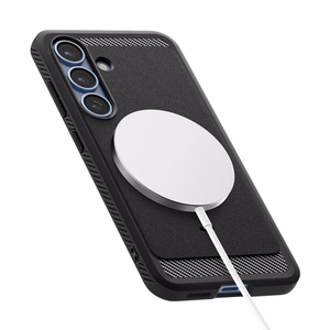 Spigen Rugged Armor Mag MagSafe Dėklas telefonui Samsung Galaxy S25 - matinė juoda