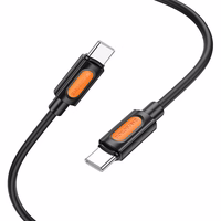 Borofone Kabelis BX114 Structure - Type C į Type C - PD 60W 3A 1 metras juodas