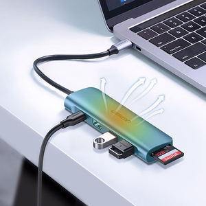 Ugreen CM195 6in1 adapteris USB-C - HDMI / 2x USB-A 3.0 / USB-C PD / SD / TF skaitytuvas - pilkas